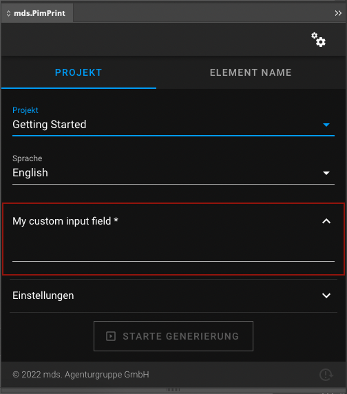 Plugin CustomField Input