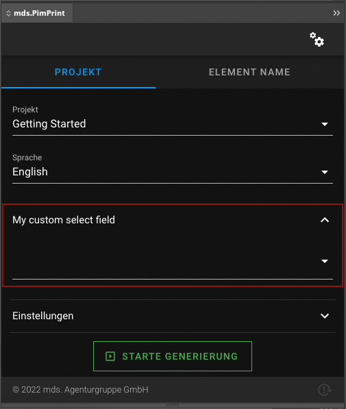 Plugin CustomField Select collapsed