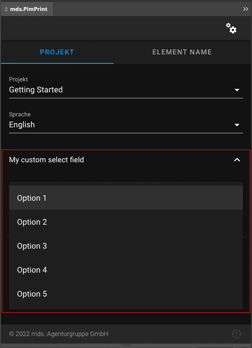 Plugin CustomField Select collapsed single