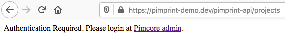 REST API - Pimcore authentication